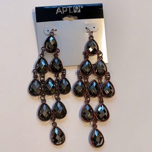 Apt 9 Bronze Metal Bead Dangle Drop Earrings (Pierced Ears) New (e)